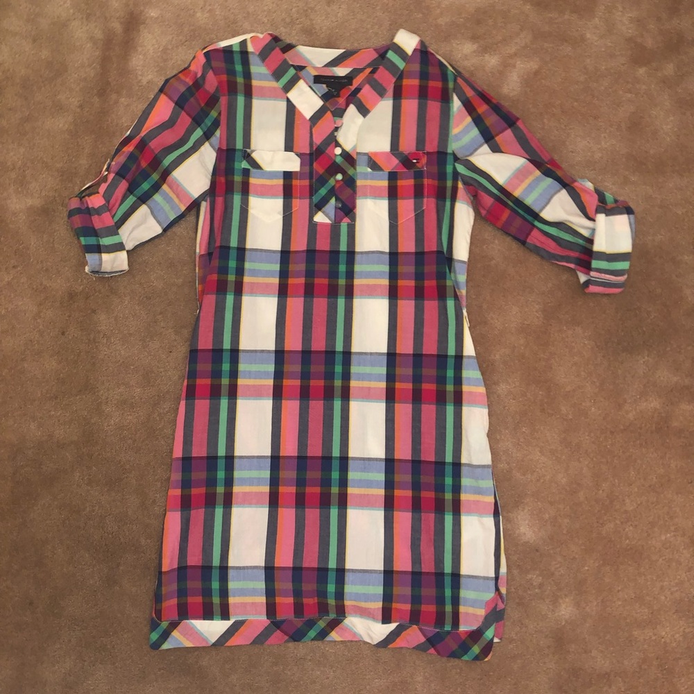 Girls’ Tommy Hilfiger Multi-Colored Plaid Dress